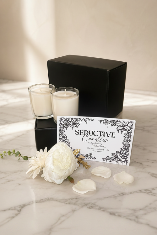 Seductive Candles - Black Ink Card